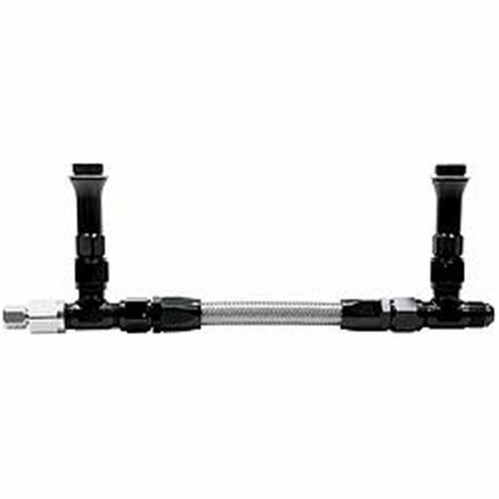 POWERHOUSE 9.31 in. Standard Dual Fuel Line Kit for Holley Double Pumper, Black PO3608149